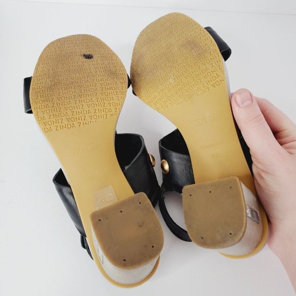 ZINDA SPAIN Metallic Chunky Y2K Studded Heeled Sandals - Picture 7 of 10